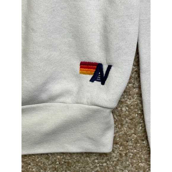 Aviator Nation Sweatshirt Mens Large White  Lightning Bolt Crewneck Pullover USA - Picture 8 of 12